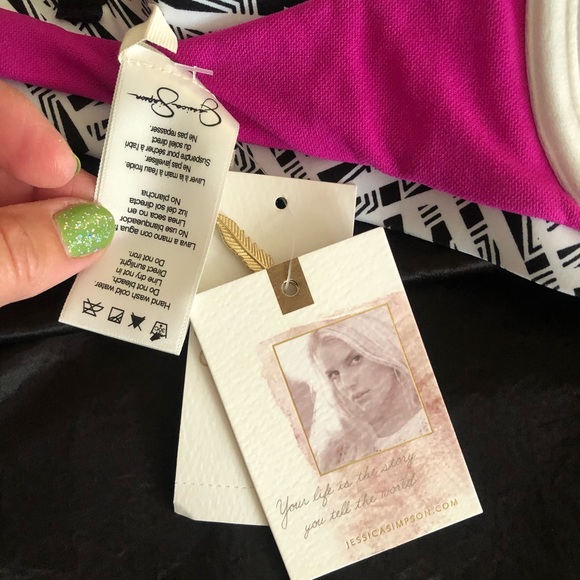 BLACK & WHITE Bikini Top by Jessica Simpson (New!) - Picture 7 of 9